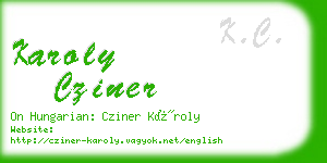 karoly cziner business card